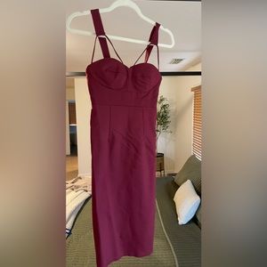 Morning Mist Dark Red Dress